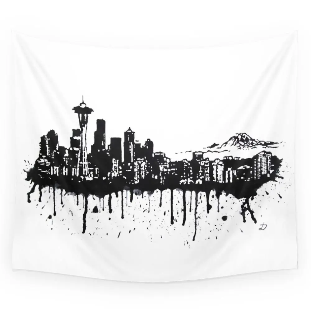 Seattle. Wall Tapestry Medium 68" x 80"wall tapestrytapestry wall