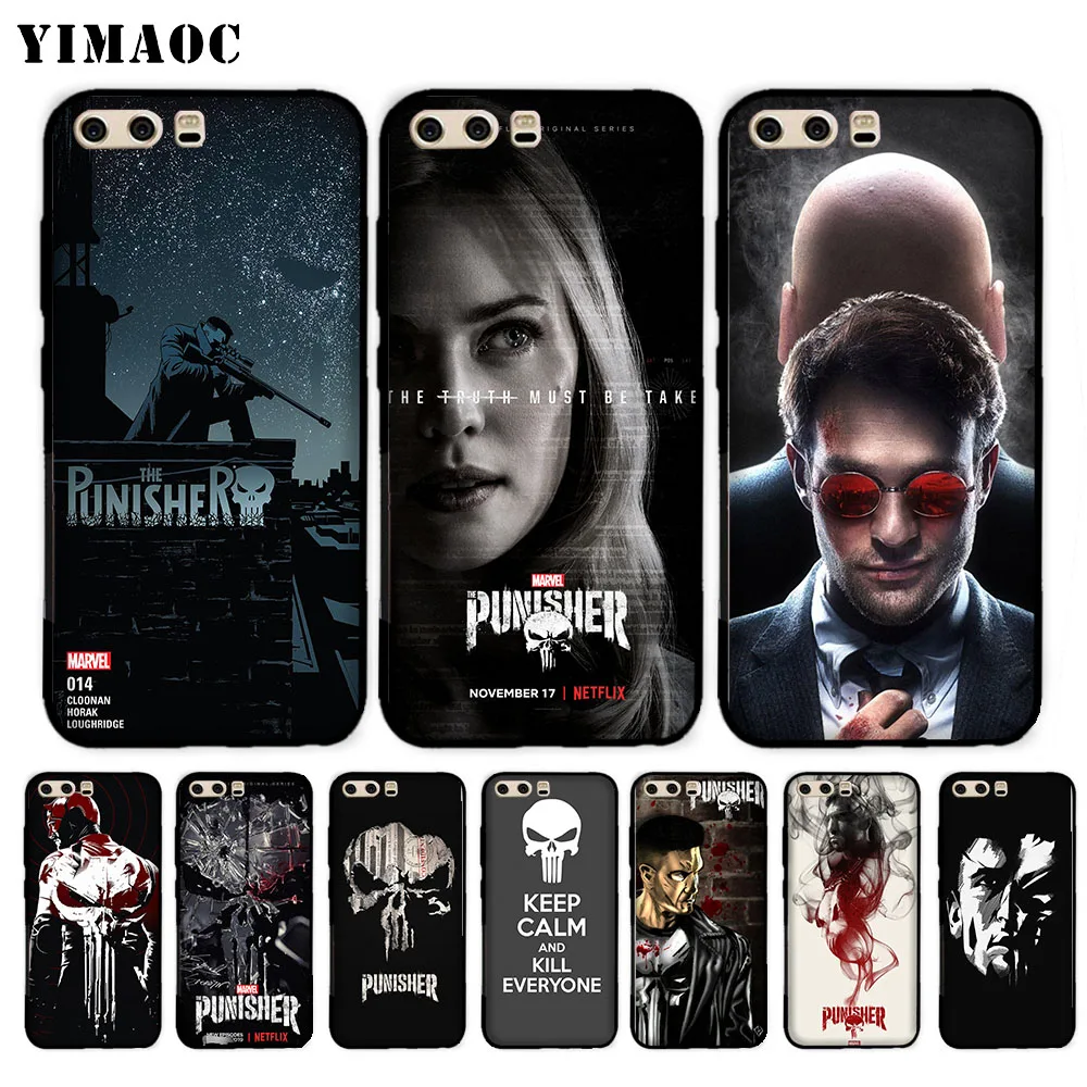 

YIMAOC punisher Soft Case for Huawei P20 P30 Lite Mini Plus Pro P Smart 2019