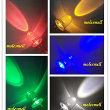 50 шт. 10 мм круглые прозрачные красный/желтый/синий/зеленый/белый светодиодный светильник-Ультра ярко-красный светодиод 10 шт каждого цвета(rybgw) светодиодный Диод свет