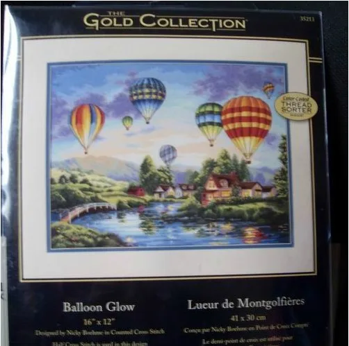 

14/16/18/28 top Quality lovely counted cross stitch kit balloon glow balloons dim 35213