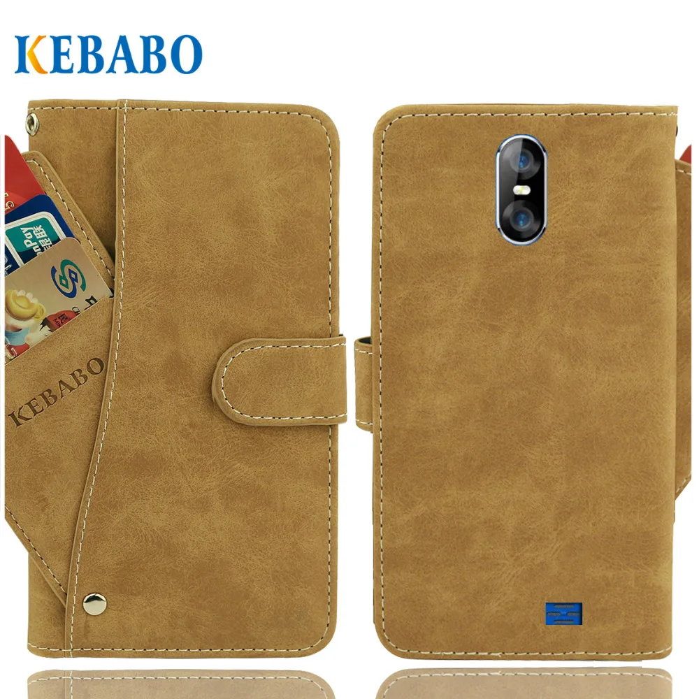 

Vintage Leather Wallet Ark ZOJI S12 Case 5" Flip Luxury 3 Front Card Slots Cover Magnet Stand Phone Protective Bags
