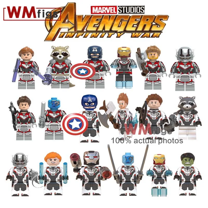 

Legoing Marvel Avengers Endgame Minifigs Thor Iron Man War Machine Hulk Ant Man legoing super heroes Building Blocks toys gift