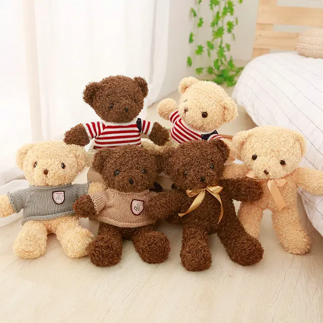 1pc 30CM Lovely Teddy Bear Plush Toys Stuffed Soft Animal Bear with Clothes Kawaii Dolls for Kids Baby Children Valentine Gift 1pc 30CM Lovely Teddy Bear Plush Toys Stuffed Soft Animal Bear with Clothes Kawaii Dolls for Kids Baby Children Valentine Gift