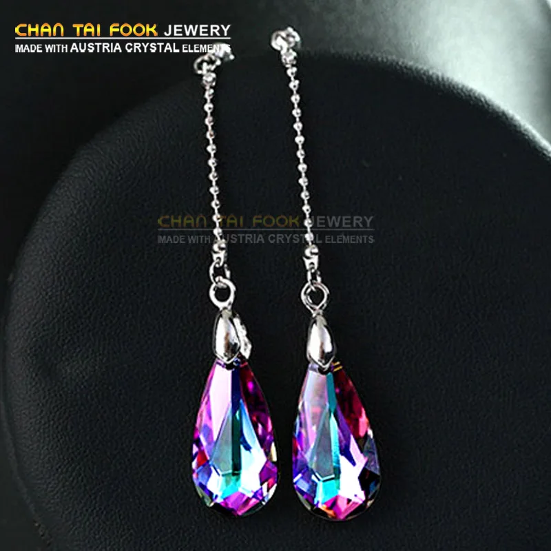 

IREACESS New brand earrings long chain luxury crystal drop earring fashion jewelry for women free shipping