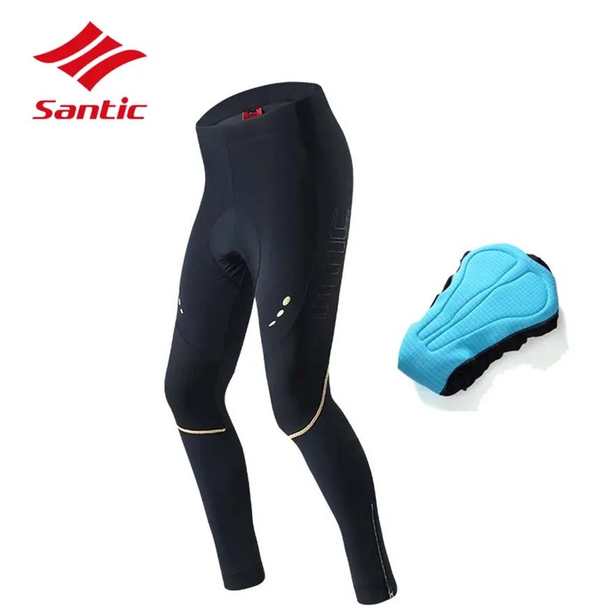 

Santic 2018 Cycling Pants Men 4D Gel Padded Spring Autumn Breathable Tight Full Long Bike Pants Road Bicycle Trousers S-3XL