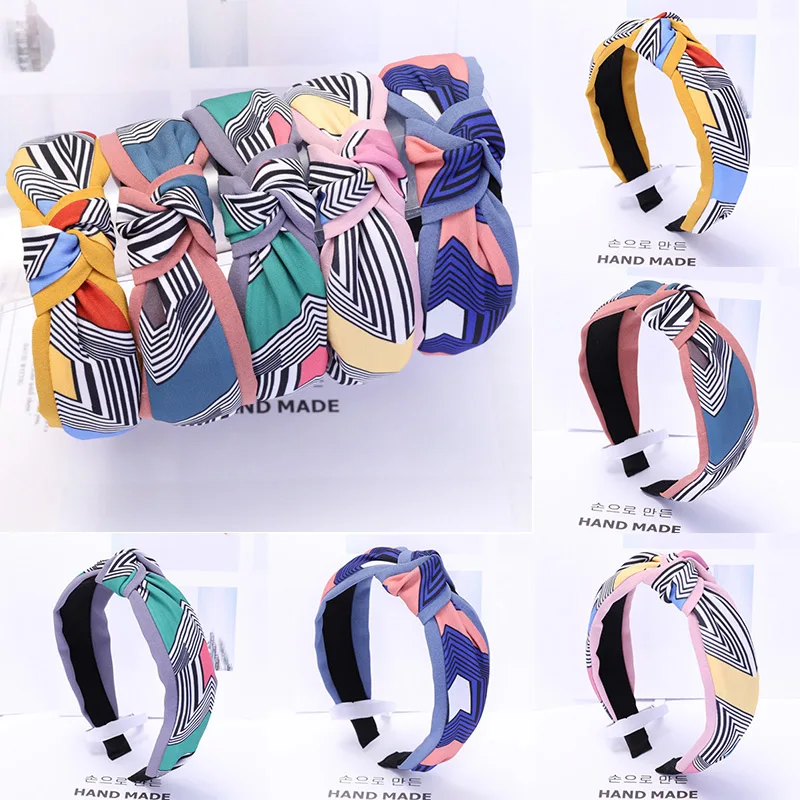 

Soft Wash The Face Cotton Knot Comfortable INS Style Hair Hoop Bezel Headband 10 Colors Cross Retro Beautiful 1PC Exquesite