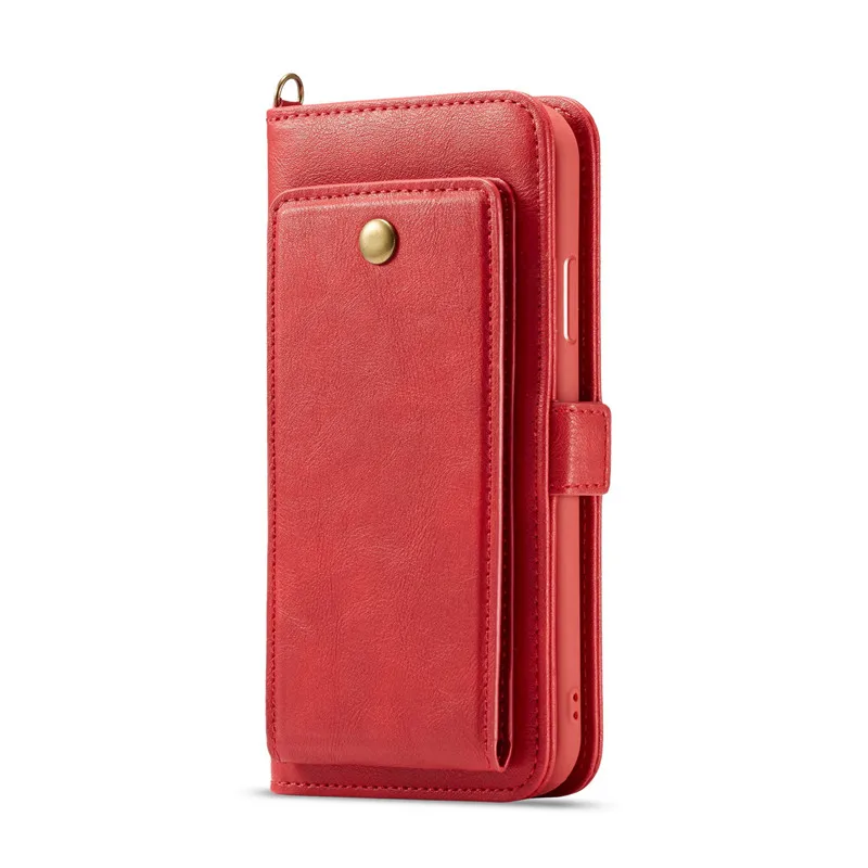 Luxury Genuine Retro Leather Wallet Case For iPhone XS XS Max XR Magnet Phone Cover Detached ...