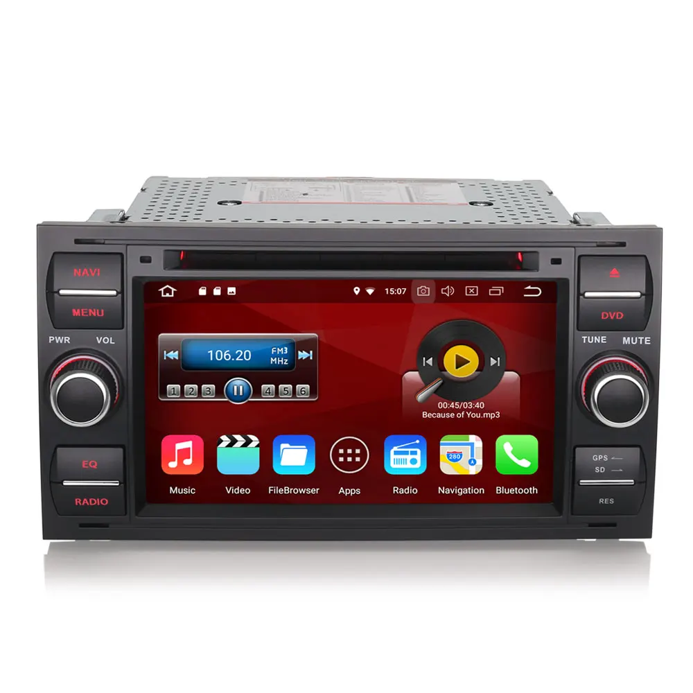 Clearance 7" Android 8.1 OS Car DVD Multimedia Navigation GPS Radio for Ford Transit 2005-2011 & Ford Focus 2005-2007 & S-Max 2006-2008 4