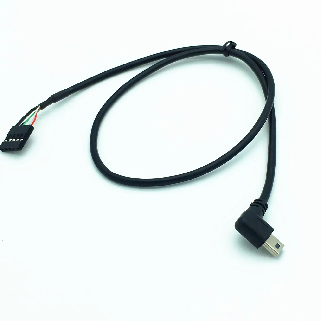 

50CM usb mini 5P Male 90 Left angle to 1x 5Pin Female 2.54 USB header PCB motherboard cable