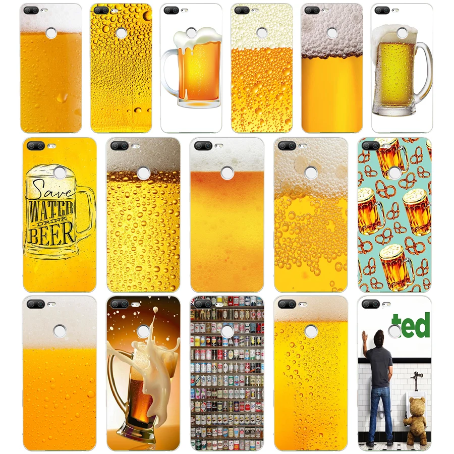 Мягкий Силиконовый ТПУ чехол для телефона 8WE A cold beer huawei Honor 8 9 10 Lite 8X p lite 2017|Бамперы|