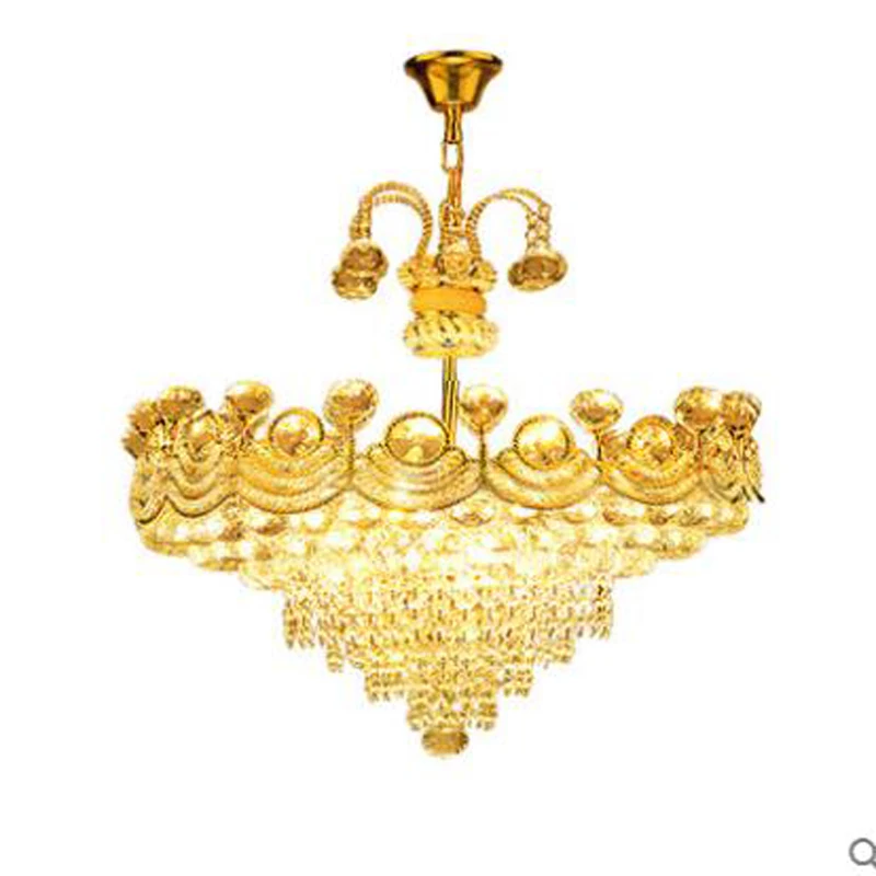 

Golden European crystal chandelier dining chandelier fashion simple modern chandeliers living room bedroom restaurant lighting