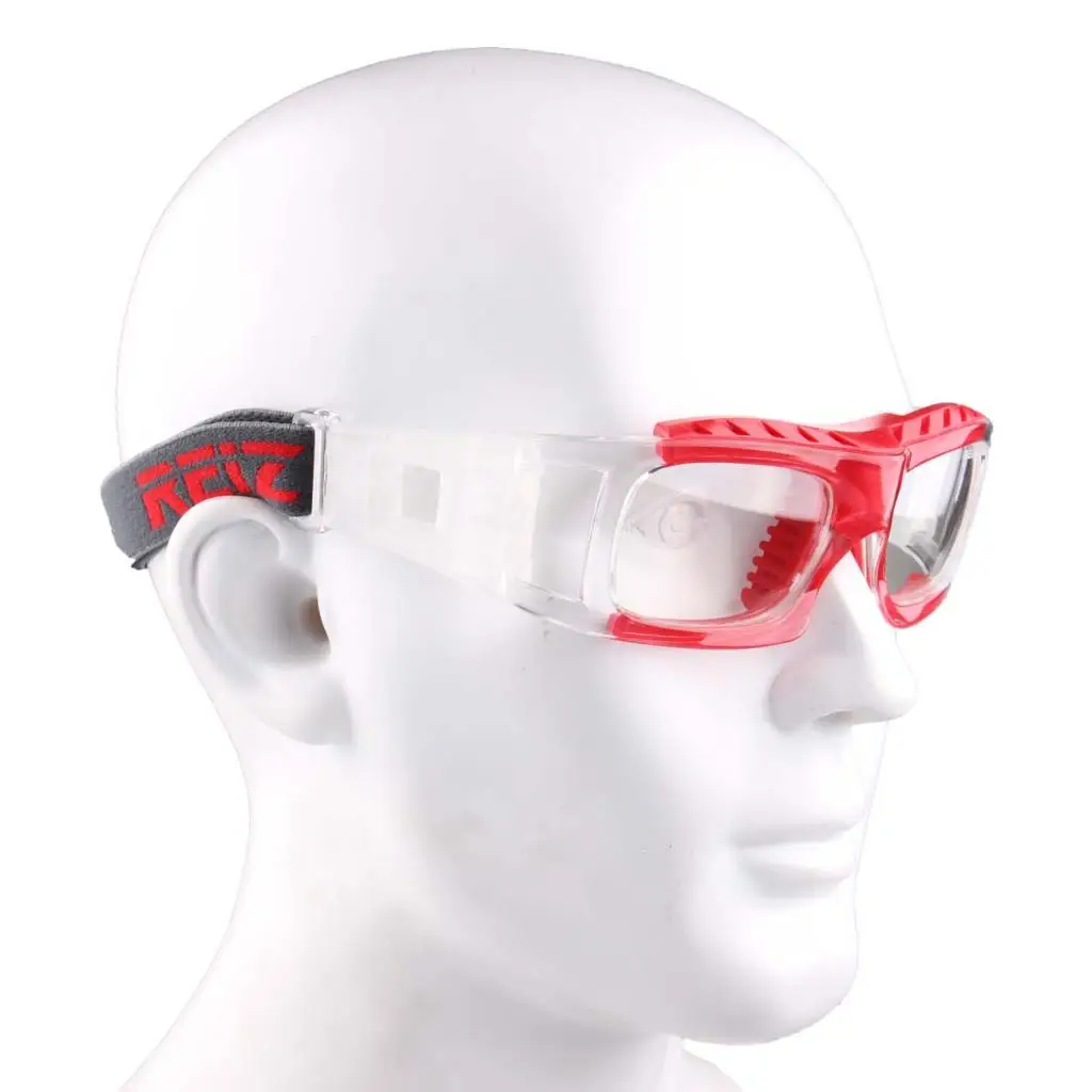 1 шт. акриловые спортивные очки для баскетбола на открытом воздухе Футбол Велоспорт Защитные Съемные очки с регулируемым ремешком красный
