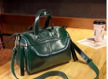 Kajie Сумки из натуральной кожи для женщин через плечо известных брендов дизайнерские сумки высококачественная Сумка-торба Bolsa Femininas новинка - Цвет: Green