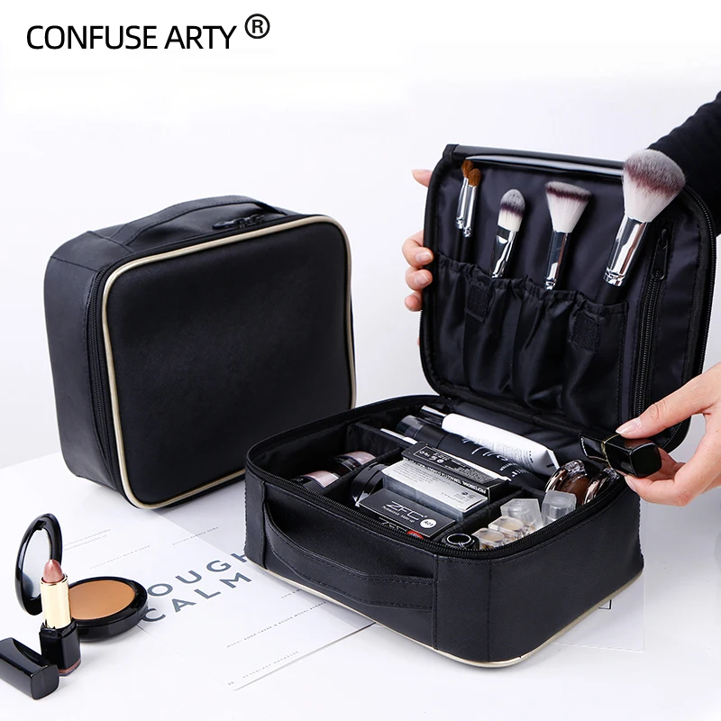  Professional clapboard portable cosmetic bag small portable simple makeup waterproof storage bag