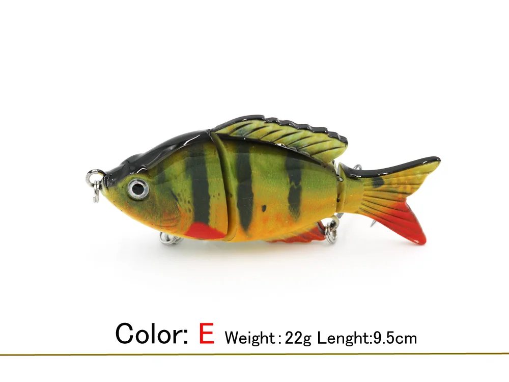 Lento de 3 Bait com 6 Wobblers Pesca Lifelike Fishing Lure 10 cm 22g Segmento Swimbait Crankbait Hard # Artificial Ganchos Tw301 18 Cheap Iscas artificiais
