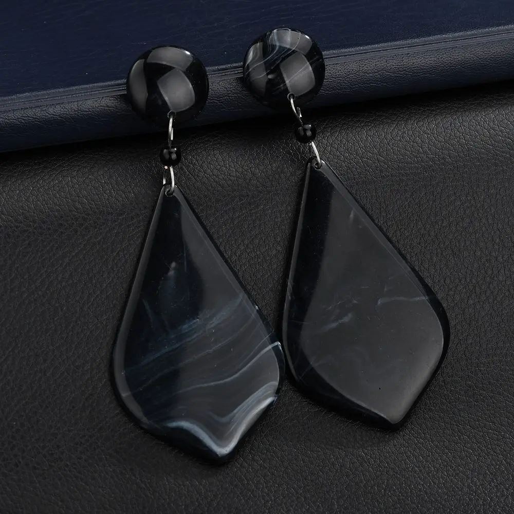 Модные серьги капельки белый цвет красный черный кварц Синий Howlite камень