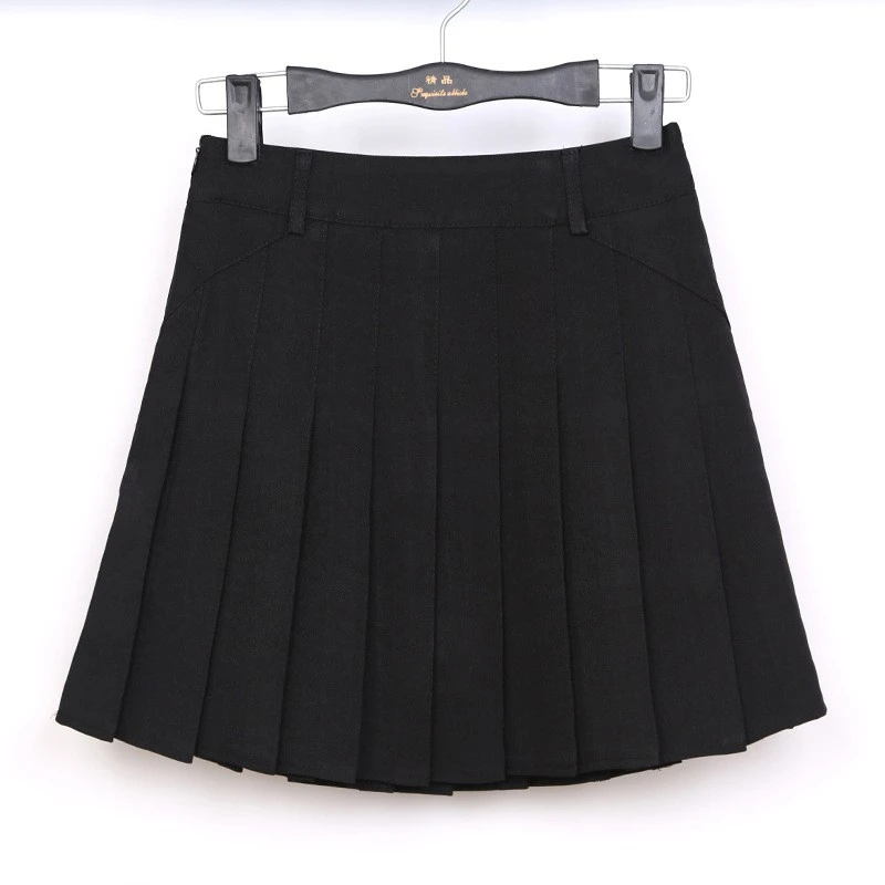 Плиссированные юбки с высокой талией, Kawaii Harajuku, юбки для женщин, девочек, Лолита, трапециевидная Матросская юбка, большой размер, консервативная школьная форма