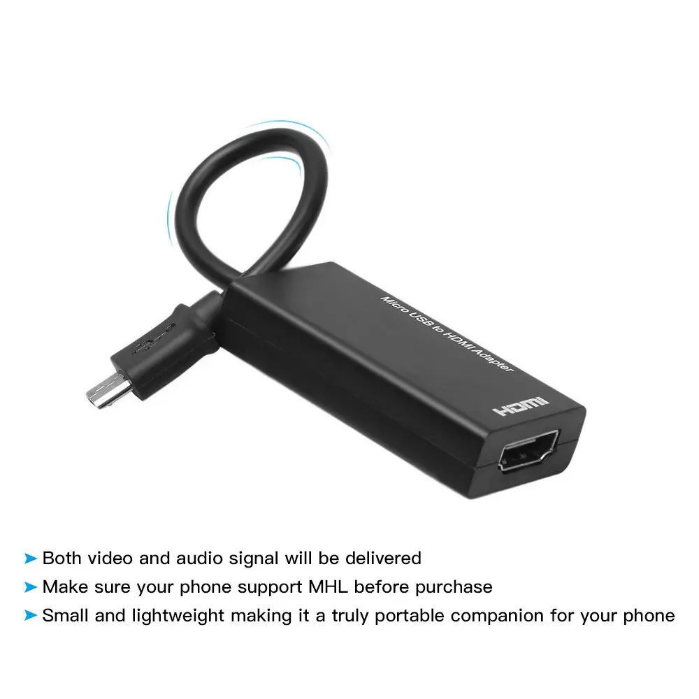 Micro USB к HDMI tv HD tv 1080 P Соединительный кабель mhl для смартфона планшета Andriod