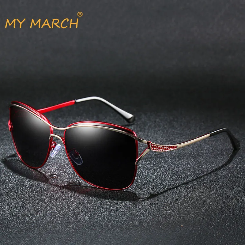MYMARCH 2019 New Fashion Sunglasses Women Brand Design Polarized Sunglasses Luxury Vintage Retro Shades Glasses Oculos sol UV400