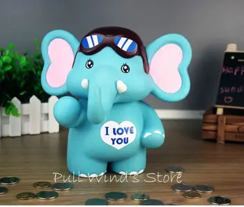 

Cute Cartoon elephant Money Boxes Cool stuffs Elephant piggy bank Home Decoration nice gift