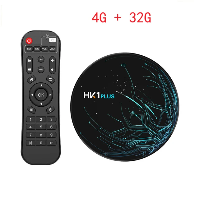 HK1 PLUS Smart Android 9,0 tv Box 4G 64G Amlogic S905X2 LPDDR4 4K HD 2,4G/5 GHz Wifi 100M 4G 32G медиаплеер BT 4,0 телеприставка - Цвет: 4G 32G TV BOX