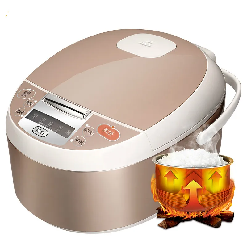 220V 860w 5L Smart Rice cooker Brushed stainless steel Non stick liner Appointment 270x372x238mm