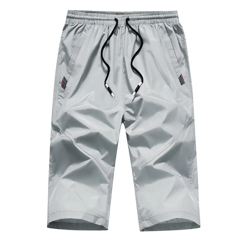 Летние модные мужские пляжные шорты капри из хлопка и полиэстера для активного отдыха z0220
