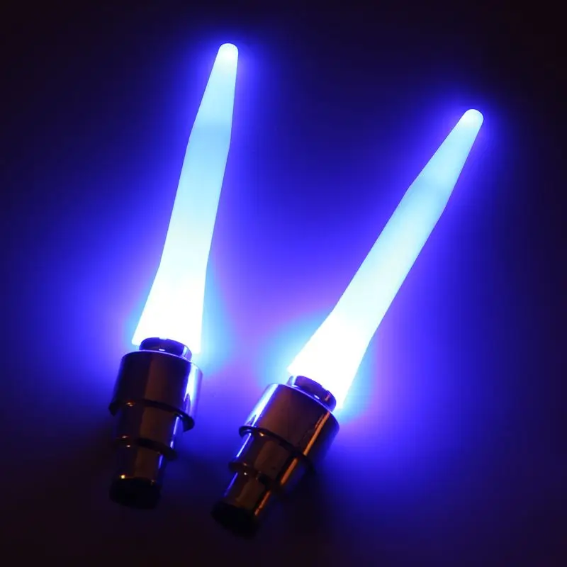 2 Pcs Bicycle Light For Front Rear Wheel Valve Lamp LED Glitter Glow Cycling Warning Tire Cap Lights MTB Fixed Gear | Спорт и