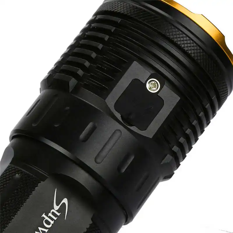 Supwildfire powerful led flashlight 50000LM 15 x XM-L T6 LED Power Digital Display Hunting Flashligt by 18650 battery #3o4 (1)