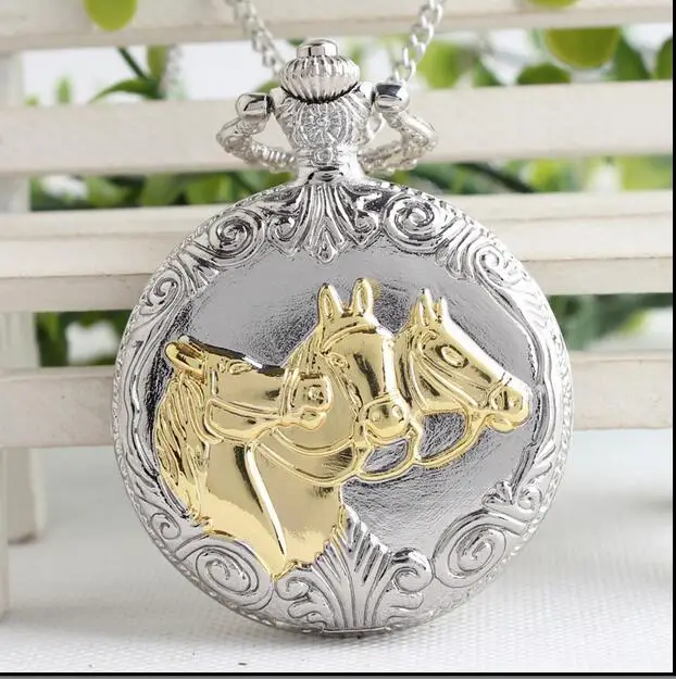 vintage-silver-gold-horses-pocket-watch-necklace-10pcs-lot-free-ship-45cm-pk5874