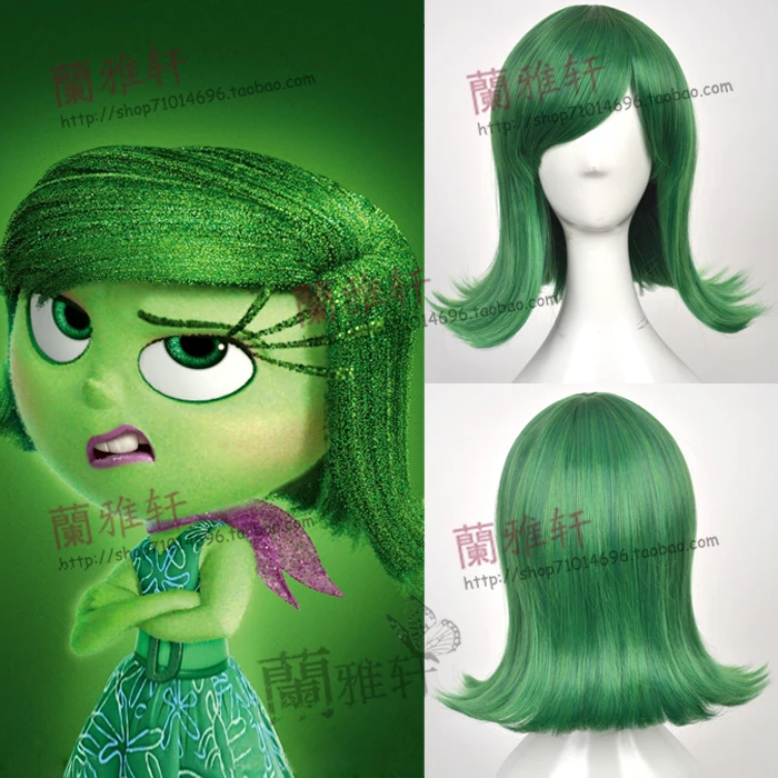 Deku Wig Movie Inside Out Disgust Short Green Cosplay Wig Culy