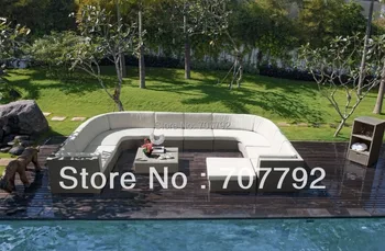 

Hot sell outdoor rattan furniture big sectional sofa