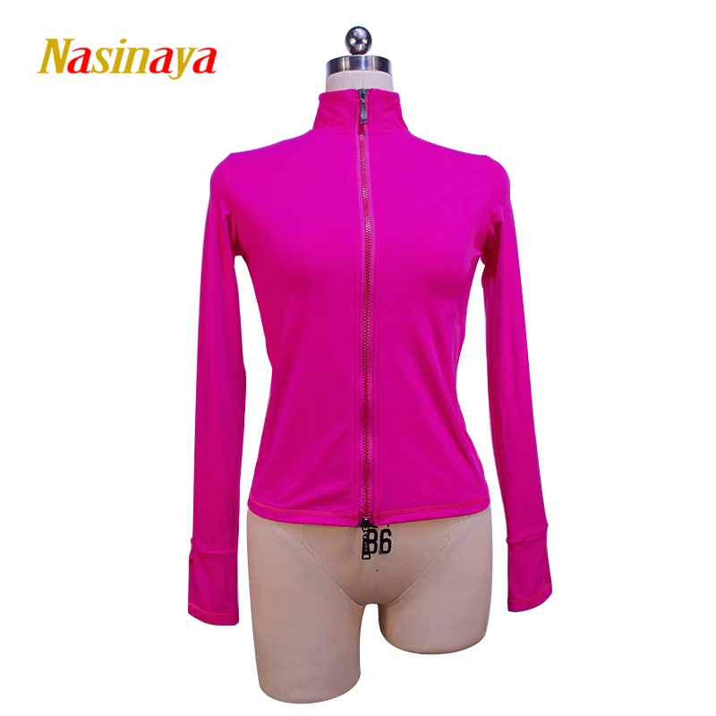 

Customized Figure Skating Jacket Zippered Tops for Girl Women Training Competition Patinaje Ice Skating Warm Fleece Gymnastic 30