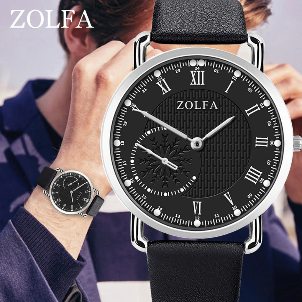 

ZOLFA Sleek Minimalist Roman Double Scale Snowflake Belt Men's Quartz Watch
