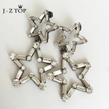 JZTOP Брендовые женские серьги с кристаллами и звездами, женские длинные серьги, модные индивидуальные серьги-клипсы