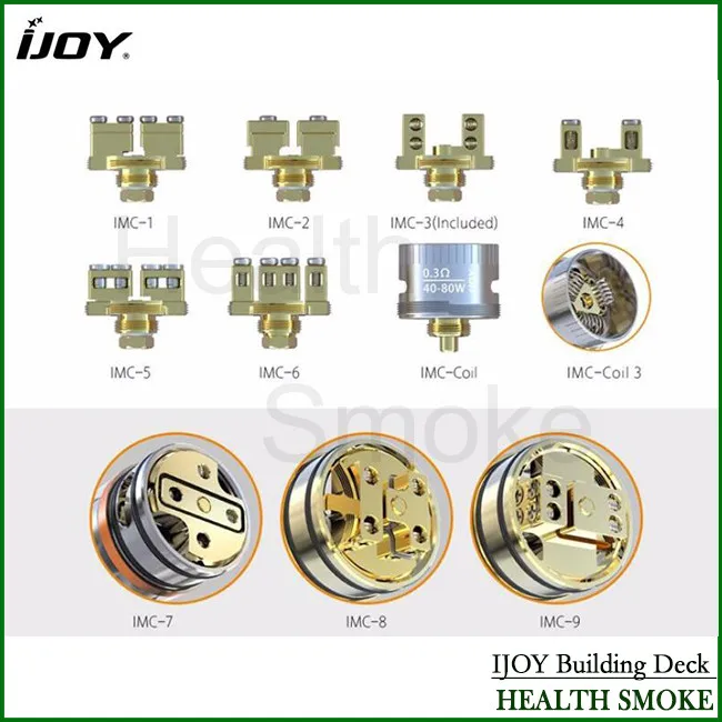 

IJOY Interchangeable Gold-Plated Building Deck IMC-1/2/3/4/5/6/7/8/9 IMC-Coil/3 for Limitless RDTA Classic Edition / Combo RDTA