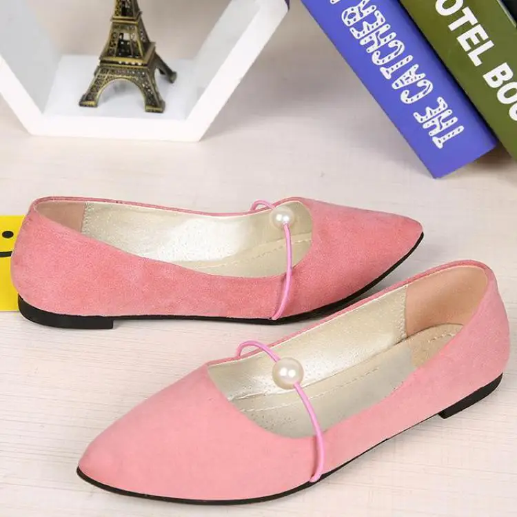 Низкие туфли, Распарованные туфли с острыми носками - Цвет: Розовый