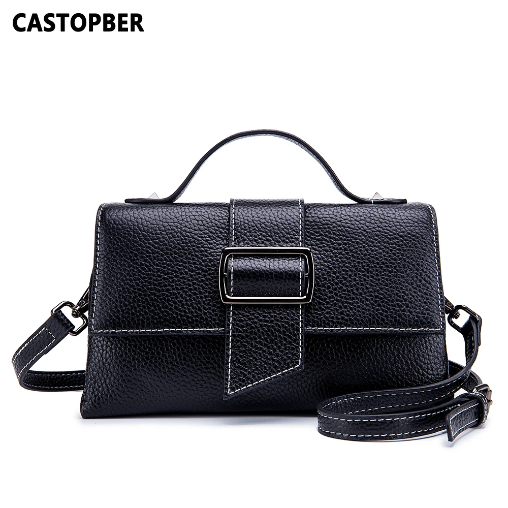 

Women Top-handle Bags Cow Genuine Leather Fashion Designer Tote Handbags Ladies Crossbody Bag Female High Quality Famous Brand