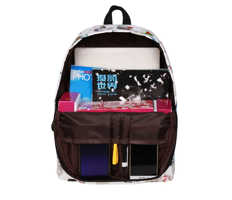 WINNER High Quality Art Flower Bottle Printed Backpack For Teenager Girls Student School Bags Travel Rucksack Mochila 2018 (4)