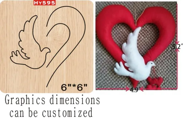 

Heart-shaped white pigeon cutting dies 2019 die cut &wooden dies Suitable for common die cutting machines on the market