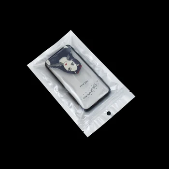 

100 Pieces Clear / White Zip Lock Plastic Package Bag Resealable Ziplock Poly Packing Bags for Jewelry Gift Phone Case Storage