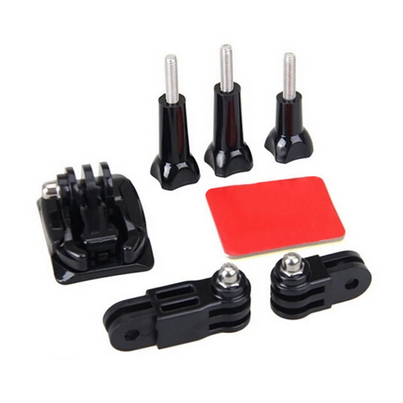 

Helmet Side Mount Accessories Set for GoPro Hero 6 5 4 3 Yi 4K 4K+ forSJCAM Cycling Skiing Kits Base Buckle and Screw Link
