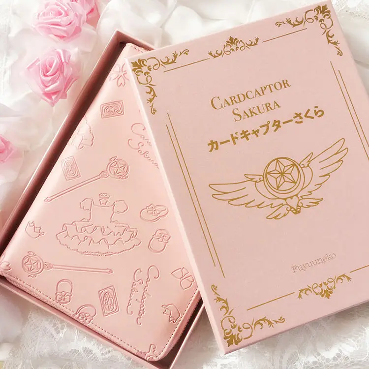

CardCaptor Sakura Pink Techo Refillable Notebook Binder Personal Planner Zip Journal Schedule Diary Book Cosplay Props Gift