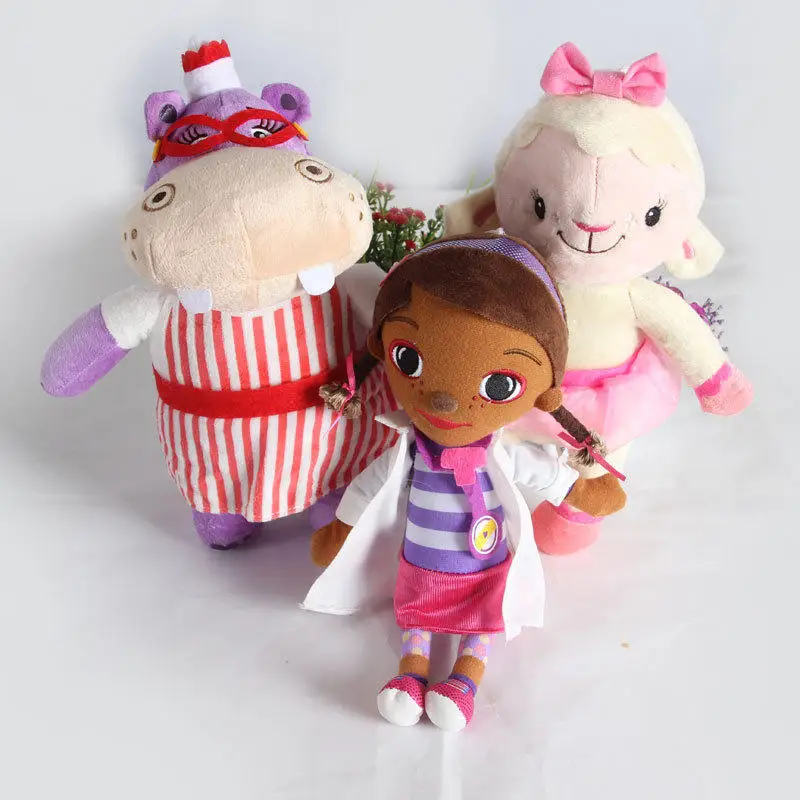 

Doc Mcstuffins Clinic Plush Toy Donny McStuffins Stuffy Lambie Hallie Animal Stuffed Dolls for Children Brinquedo Birthday Gifts