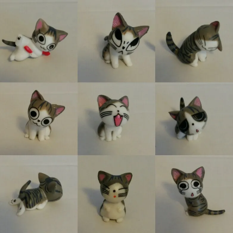 

9pcs/set Chi's Sweet Home Cat Cats Figures Animal Decoration Action Figures Collection Model Toys 3-4cm