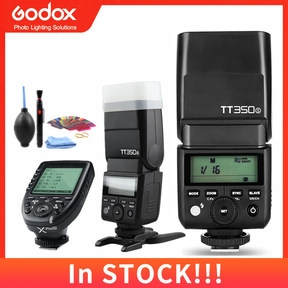 Godox Mini Speed lite TTL TT350S высокоскоростной 1/8000s GN36 + 2 4G беспроводной триггер питания Xpro-S