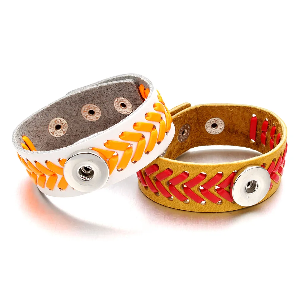 Bohemia Baseball Wrap Bangles Wristlet Braves PU Leather Bracelet Fit