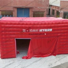 Кубический красный белый ПВХ водонепроницаемый надувной тент Надувное укрытие