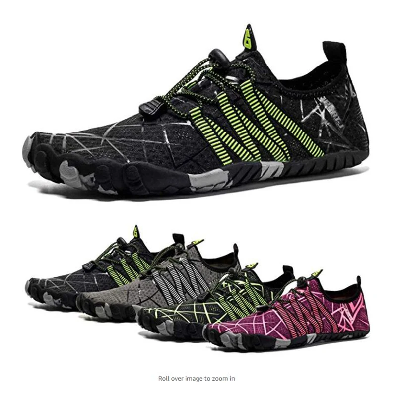 

Men Water Shoes 2019 New Arrival Swimming Waterproof Aqua Shoes Seaside Beach Breathable Unisex Shoes Women Yoga Five Toe Shoes