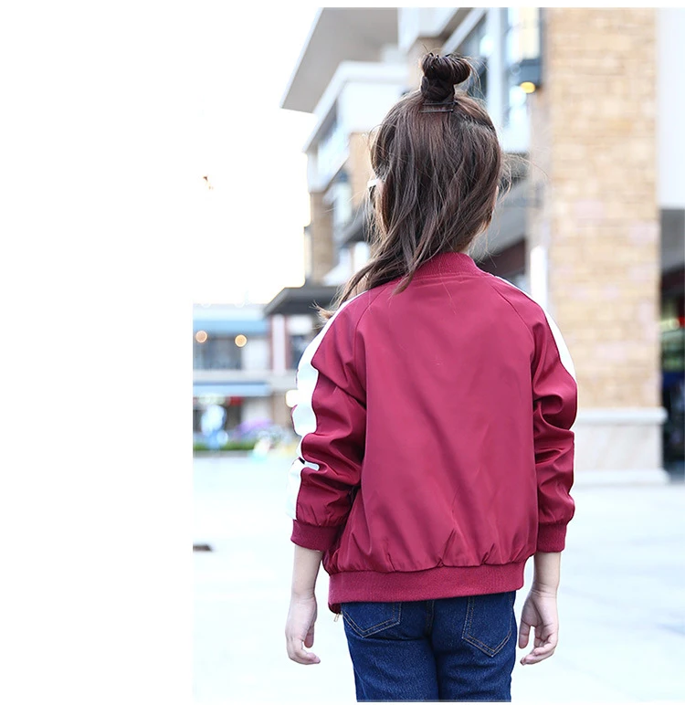 Girls Bomber Jackets Spring Embroidery Floral Nylon Jacket Kids Red Coat For Girls Casual Children Outerwear Embroidery Honeybee HTB1lwXJQXXXXXaxXFXXq6xXFXXXk - Girls Bomber Jackets Spring Embroidery Floral Nylon Jacket Kids Red Coat For Girls Casual Children Outerwear Embroidery Honeybee